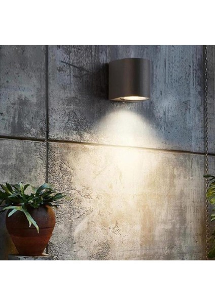 Şık Siyah Aplik, İç ve Dış Mekan Dekorasyonu İçin Beyaz Işık Seçeneği, Plastik Duy Tipi GU10 indirimleri