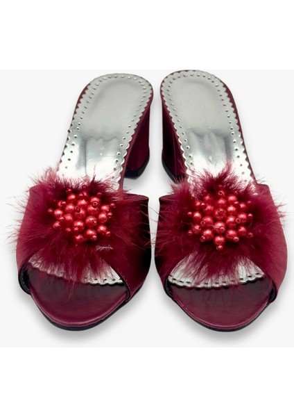 Kadın Tüylü Ve Taşlı Şık Günlük Ev Terliği Çeyiz Terliği Süslü Doğum Misafir Gelin Terliği fırsatları