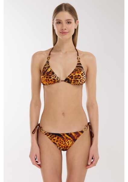 5641 Leopar Desenli Bikini Takımı