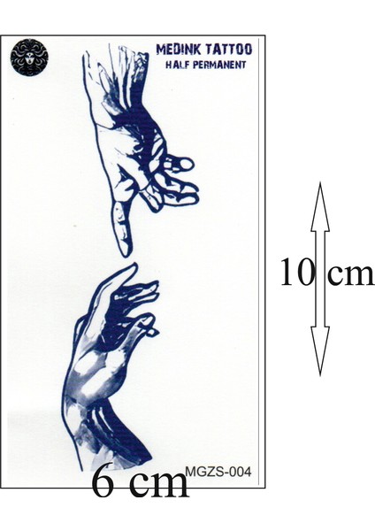 1 Aylık Gerçekci Dövme Geçici Tattoo Yapıştırma Etiket