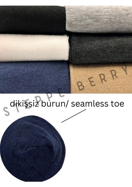 6'lı Erkek Çok Renkli Dikişsiz Bambu Soket Çorap