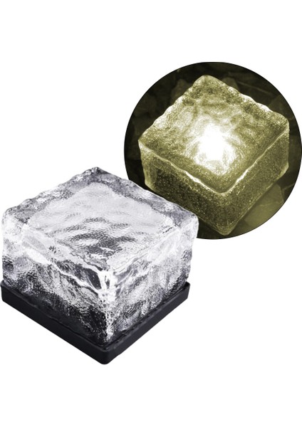 Solar Ledli Günışığı Tuğla Görünümlü Bahçe Dekorasyon Aydınlatma (5067)