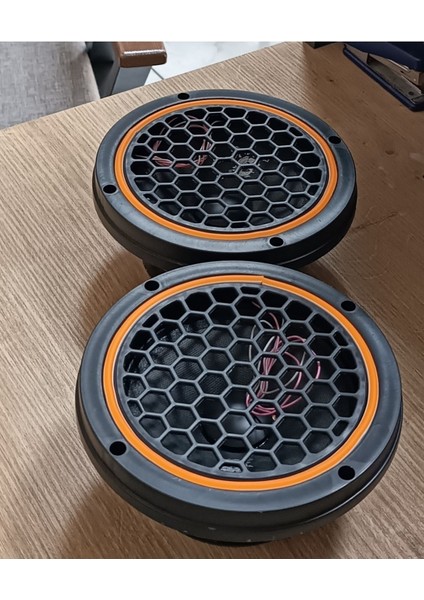 16CM Turuncu Neon Işıklı Hoparlör ve Midrange Kapağı 1takım (2ADET) Vidalanabilir fırsatları