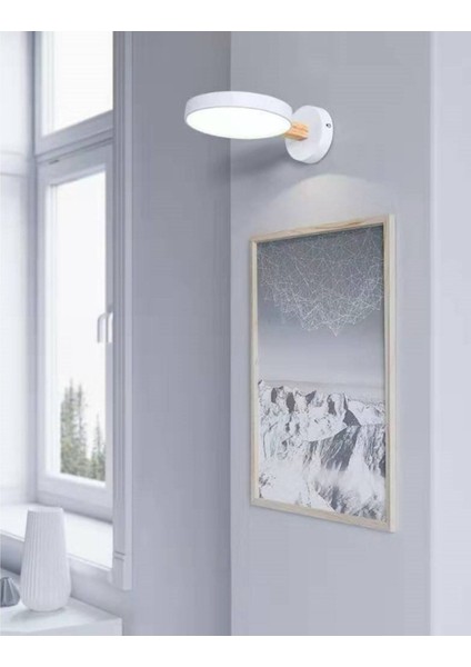 Modern beyaz LED aplik ile aydınlık ve şık ortamlar yaratın, metal materyal, GU10 duy.