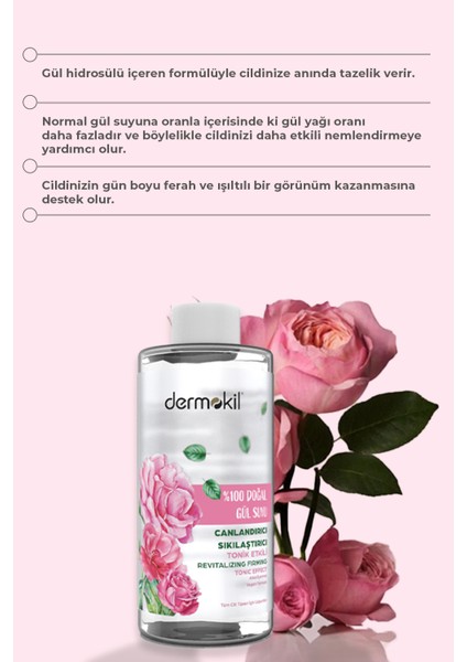 Tonik Doğal Gül Suyu Özlü 200 ml