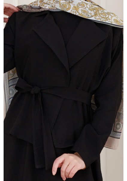 Tensel Yelekli Asel Elbise-Siyah fırsatları