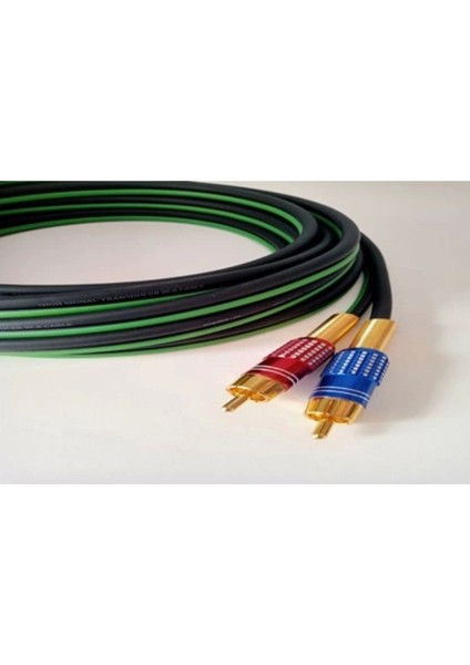 Amfi Rca Kablosu - Özel Yapım %100 Bakır Ofc Rca Ses Aktarım Kablosu - 5 Metre