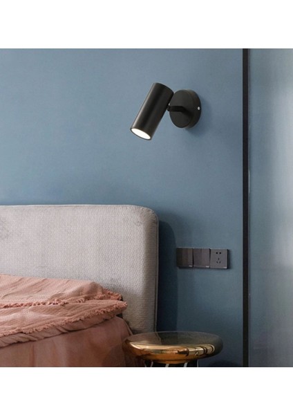 Şık ve modern hareketli siyah duvar lambası, metal tasarım, GU10 duy uyumlu fiyatları