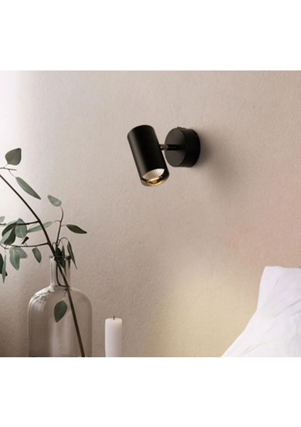 Şık ve modern hareketli siyah duvar lambası, metal tasarım, GU10 duy uyumlu fırsatları
