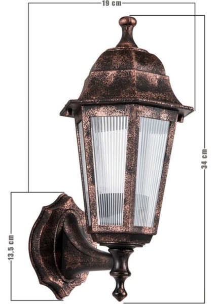 Modern bakır optik altıgen aplik, şık ve dekoratif aydınlatma, cam materyal, E27 duy, metalik renk fırsatları