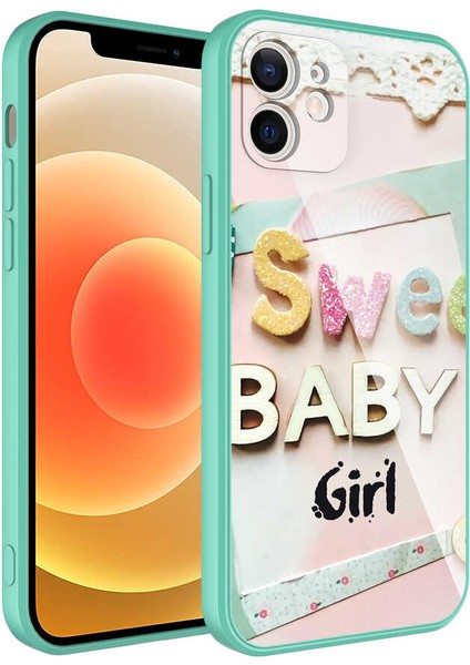 Apple iPhone 12 Kılıf Kamera Korumalı Desenli Sert Silikon Rntc Epoksi Kapak-No5