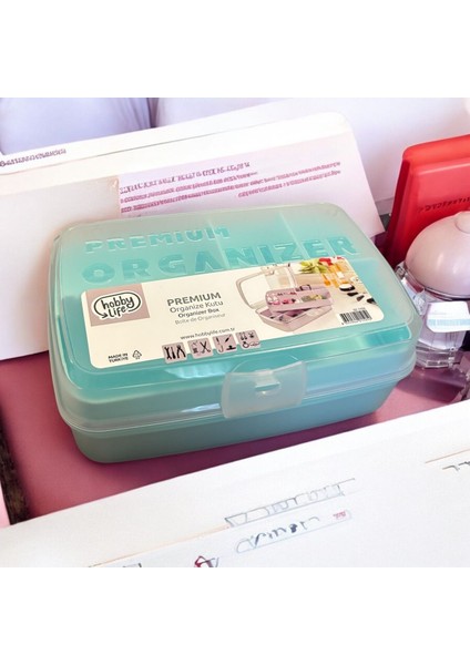 Hobby Life 2 Katlı 12 Bölmeli Çok Amaçlı Saklama Kutusu – 2'litre Kapasite