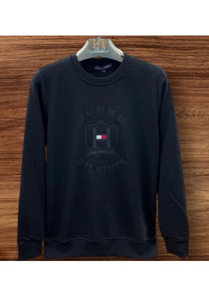 Erkek Slimfit Bisiklet Yaka Sweatshirt