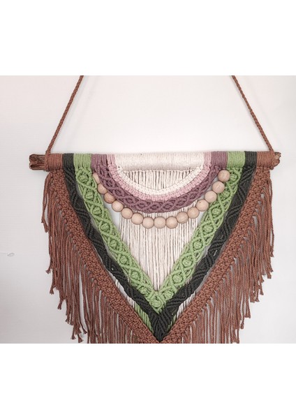 My Work Shop Afrika Etnik Bohem Makrome Ahşap Boncuklu Renkli Duvar Dekoru fiyatları