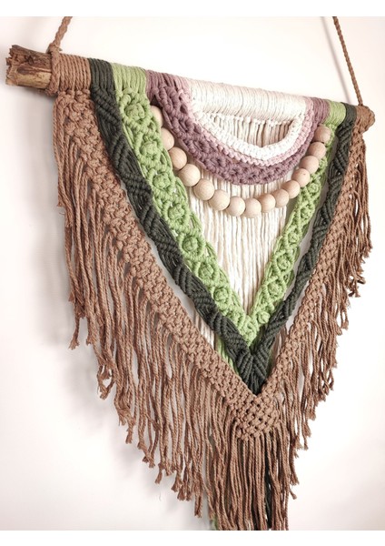 My Work Shop Afrika Etnik Bohem Makrome Ahşap Boncuklu Renkli Duvar Dekoru modelleri