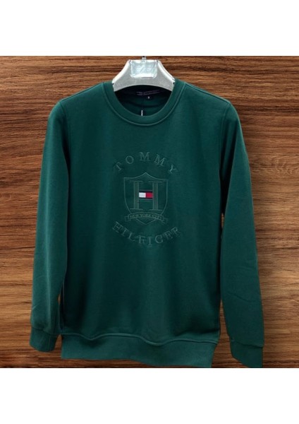 Erkek Slimfit Bisiklet Yaka Sweatshirt