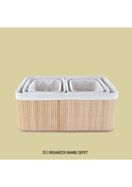5'li Bambu Organizer