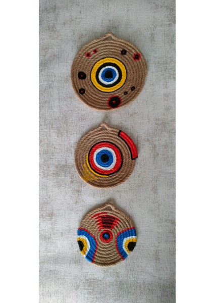 Myworkshop 3'lü Set Afrikan Duvar Tabağı Duvar Süsü