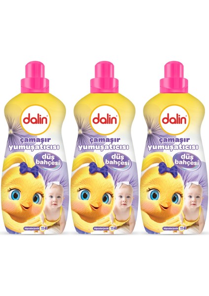 Çamaşır Yumuşatıcı Konsantre 1500ML Düş Bahçesi (3 Lü Set) (Bebeklere Özel)