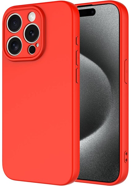 Apple iPhone 15 Pro Max Kılıf Rntc Mara Laaakan Kapak-Kırmızı