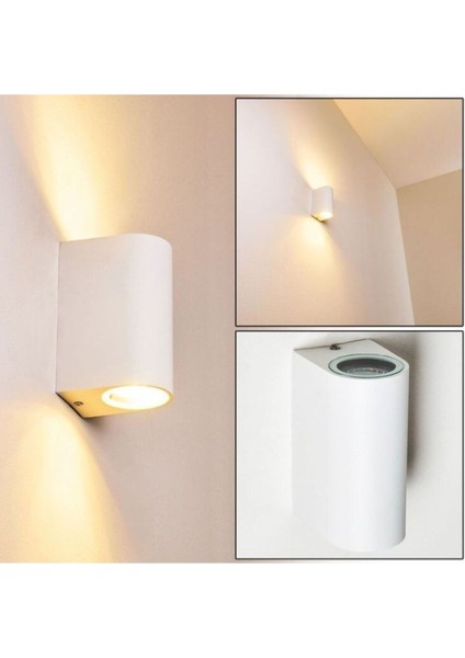 20 Adet Iç Dış Mekan Dekoratif Çift Yönlü Modern Aplik Oval Beyaz