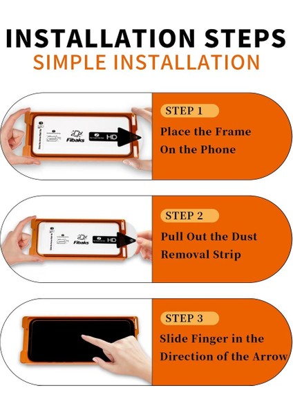 Xiaomi Redmi 13 Uyumlu Kolay Uygulama Aparatlı Çerçeveli Tam Kapatan Cam Ekran Koruyucu