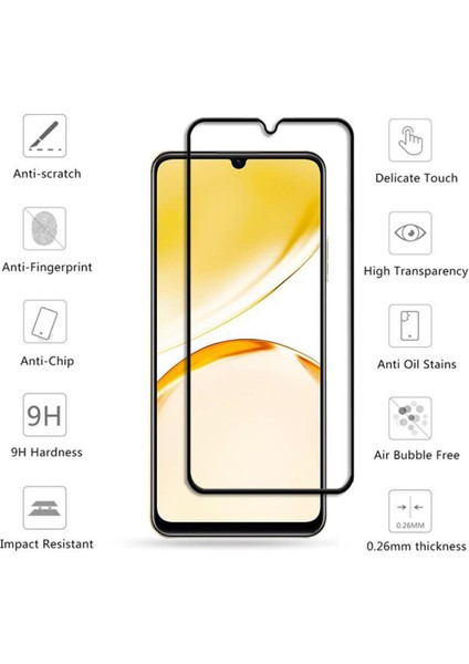Realme C53 Kırılmaz Cam Tam Ekran Koruyucu 150CC Antistatik Büyük Kenar 9h Gerçek Temperli Koruma fiyatları