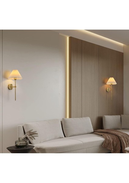 Şık Modern 2'li Abajur Seti, Çok Renkli, Metal, E27, Eskitme Gold Detaylı fırsatları