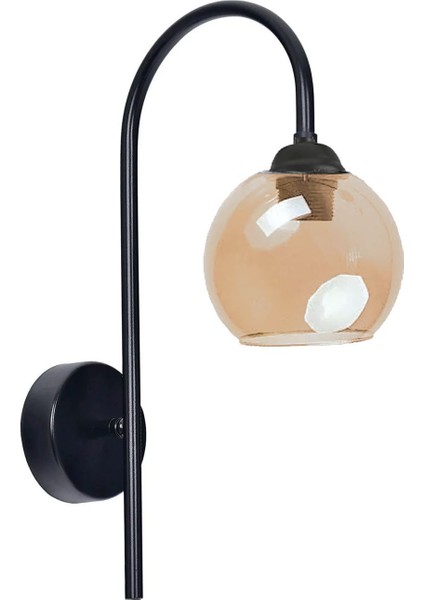 1 Jannabalaçık Siyah Tr E27 Modern Cam