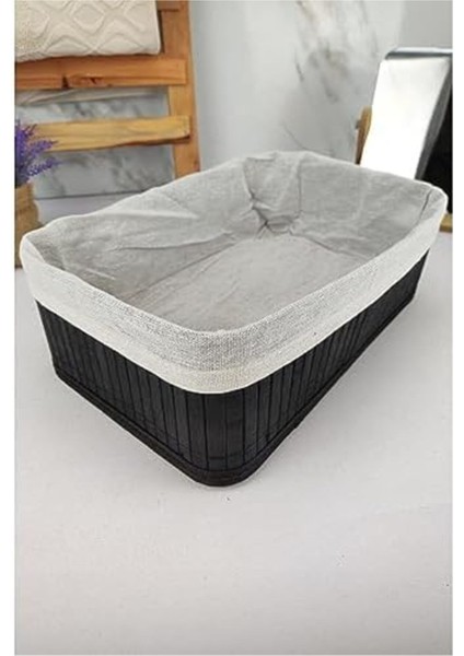 Jvnnshop Bambu Çok Amaçlı Saklama Kutusu Düzenleyici Orta Boy Organizer Siyah 29 x 19 x 10 cm - Cl-6 fiyatları