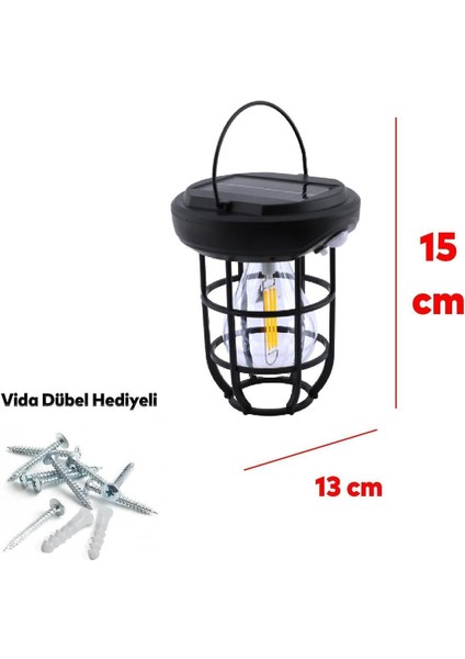 Güneş Enerjili Aplik Dış Aydınlatma 3 Modlu Işıklandırma Sensörlü Sarı Işıklı 15 W Portatif Fener L