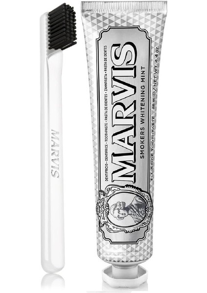 Smokers Mint Diş Macunu 85 Ml Ve Marvis White Soft Diş Fırçası