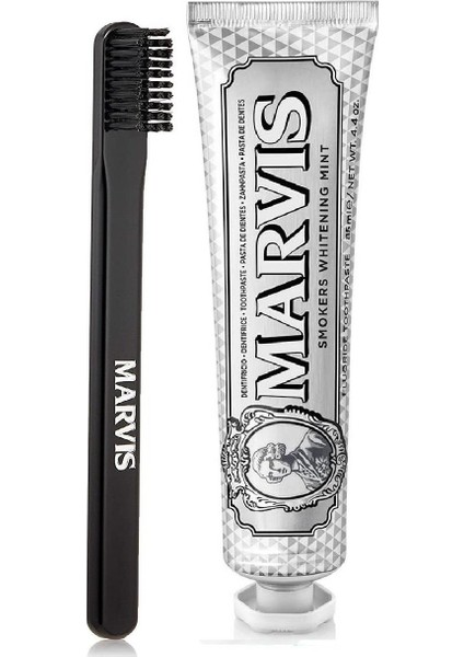 Smokers Mint Diş Macunu 85 Ml Ve Marvis Black Orta Sert Diş Fırçası