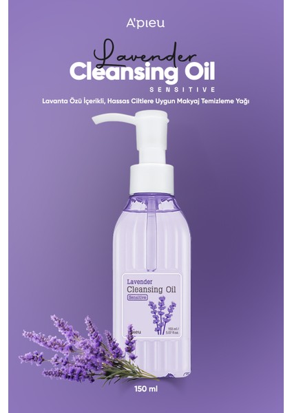 Lavanta İçeren Hassas Ciltlere Uygun Makyaj Temizleme Yağı A'PIEU Lavender Cleansing Oil Sensitive