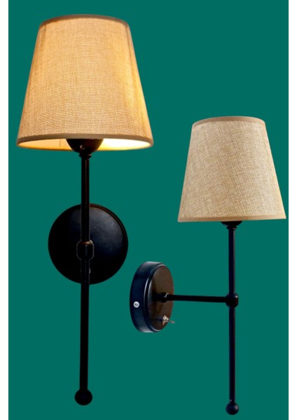 Siyah Kablosuz Pilli Aplik, Tak ve Çalıştır, Kolay Kullanım, Metal Materyal, G9 Duy