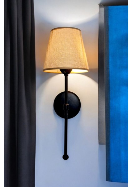 Siyah Kablosuz Pilli Aplik, Tak ve Çalıştır, Kolay Kullanım, Metal Materyal, G9 Duy modelleri