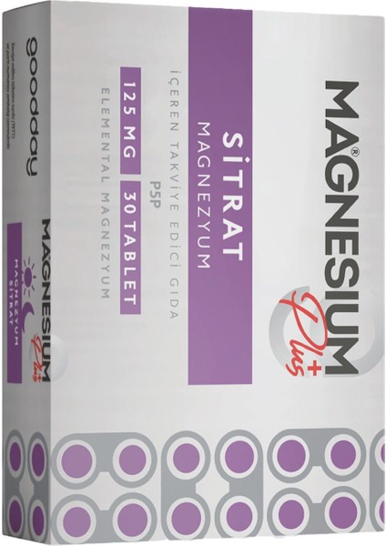 Magnesıum Plus S Magnezyum Sitrat & P5P 30 Tablet
