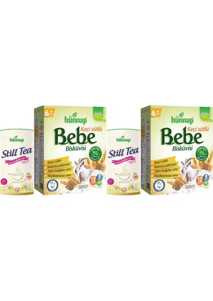 Still Tea Emziren Anneler Için Süt Arttırıcı Içecek 200GR + Bebe Bisküvisi 400GR (4 Lü Set)
