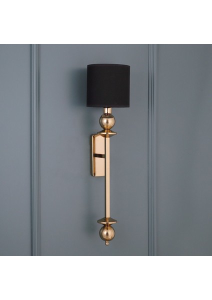 Şık Siyah Metal Aplik, Pilli Duvar Dekoru, Renkli ve Modern Tasarım