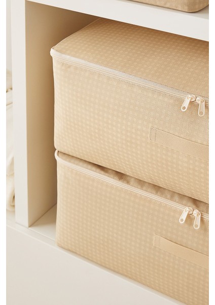 4 Adet Mega Boy Bej Pötikare Baza Altı Valiz Düzenleyici Hurç 74 x 46 x 22 fiyatları