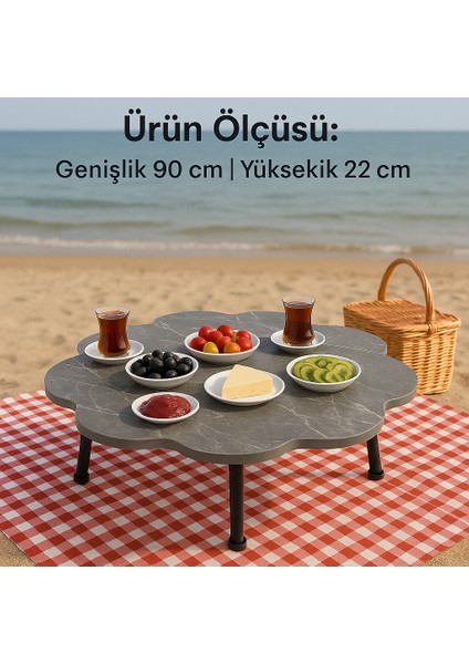 Katlanabilir Pratik Şık Yer Sofrası Piknik Masası Dekoratif Kamp Sofrası modelleri