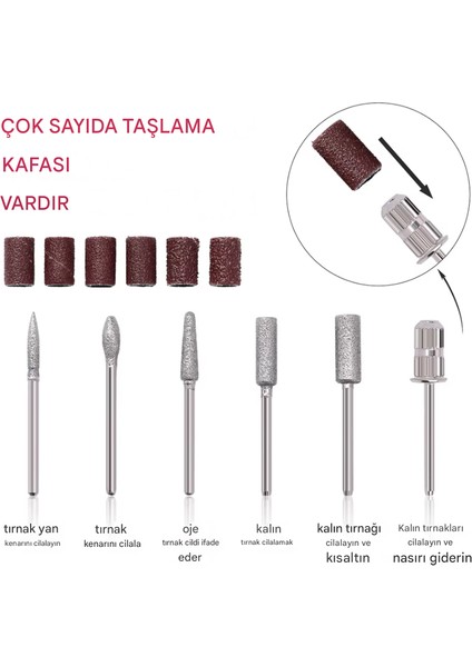 Manikür Pedikür Kalıcı Oje ve Protez Tırnak Uygulamaları Için Elektrikli Tırnak Törpüsü indirimleri