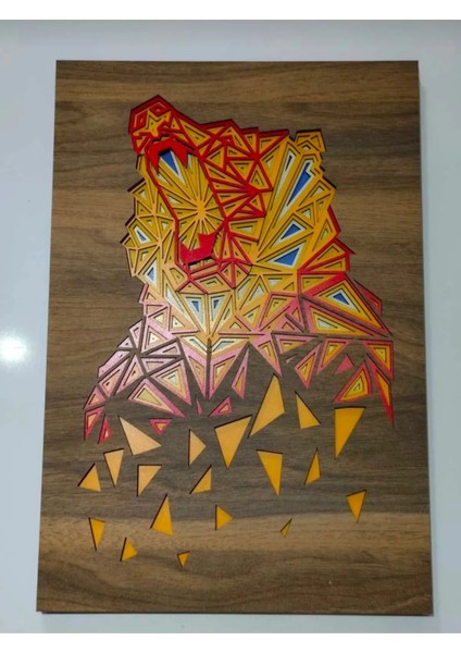 3 Boyutlu Ayı Desenli Tablo|35*50 CM|TB2005