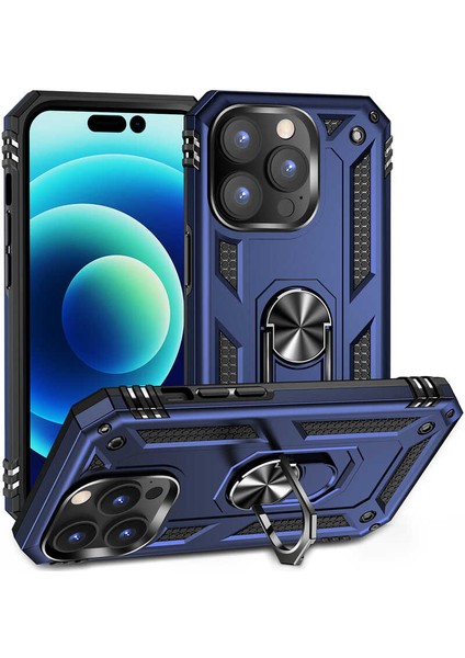 Apple iPhone 14 Pro Max Uyumlu Rntc Kapak-Mavi