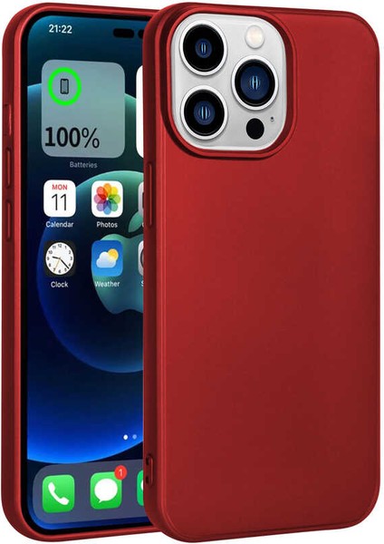 Apple iPhone 14 Pro Uyumlu Rntc Premier Silikon Kapak-Kırmızı