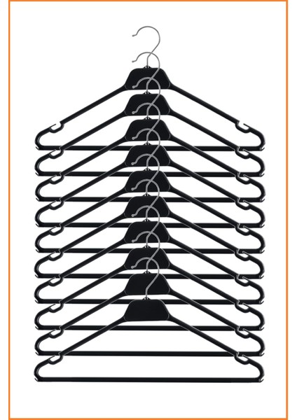 Kuru Temizleme Askısı, Elbise Askısı, 42 cm Siyah Renk, 250 Adet