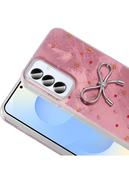 Samsung Galaxy S24 Fe Kılıf Kamera Korumalı Figürlü Rntc Ponti Silikon Kapak - Açık Pembe