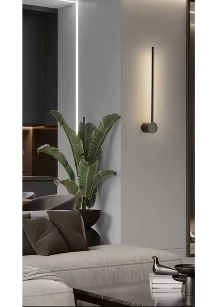 70 cm Ledli,duvaraplik,çubukaplik,yatakbaşı,modern,dekoratif,koridor, Siyah 3000K Günışığı