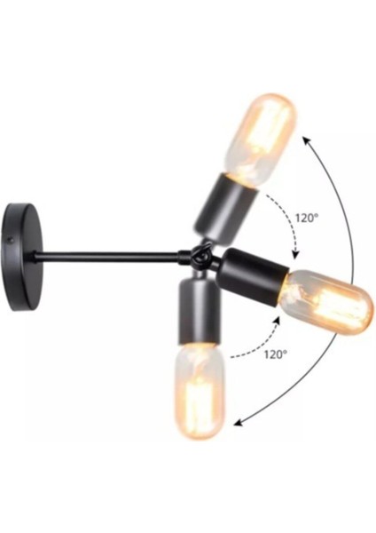 Şık Siyah Metal Aplik ile Evinize Zarif ve Modern Dokunuş fiyatları