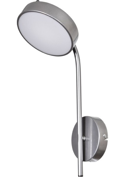 Modern gri renkli ışıklı çok amaçlı metal duvar aplikası, GU10 duy tipi ile.